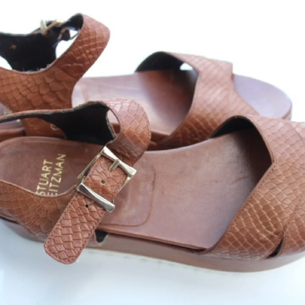 Stuart Weitzman platform wedges Leather upper